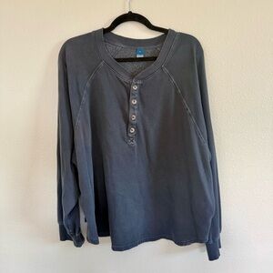 Old Navy Women’s Buttoned Henley Sweatshirt